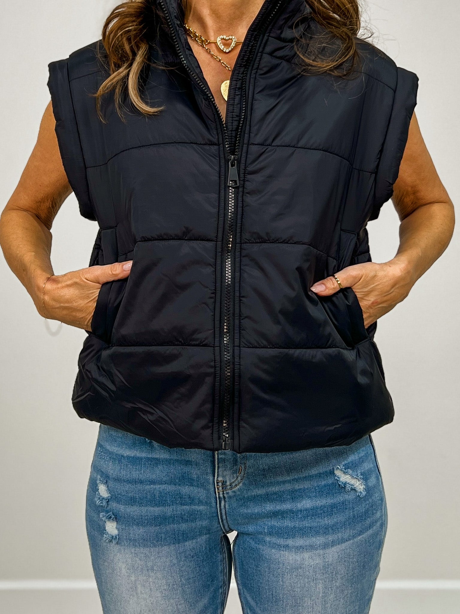 Sleeveless Oversized Puffer Vest