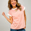 Stripe Contrast Trim Top with Round Neckline GRP A
