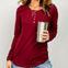 Long Sleeve Ribbed Henley Top