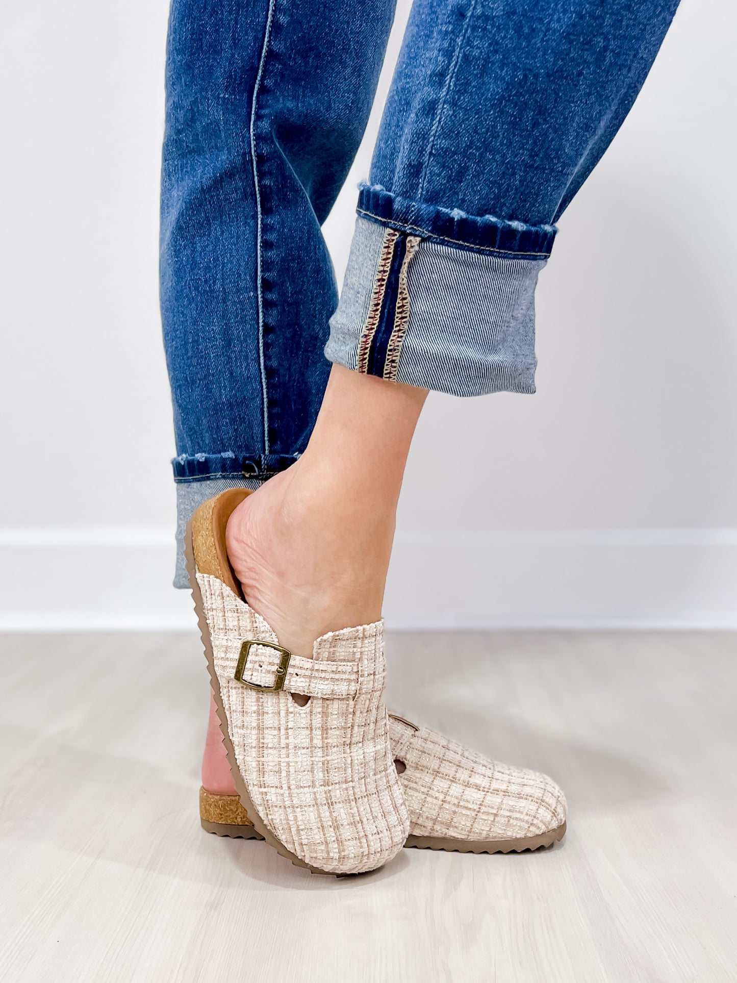 Corkys One For The Books Slip-On Clogs in Sand Tweed