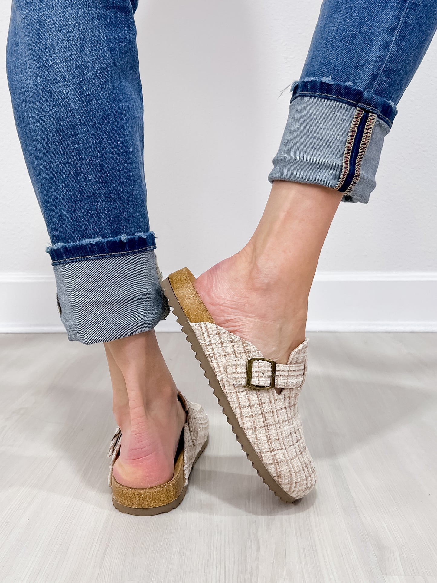 Corkys One For The Books Slip-On Clogs in Sand Tweed