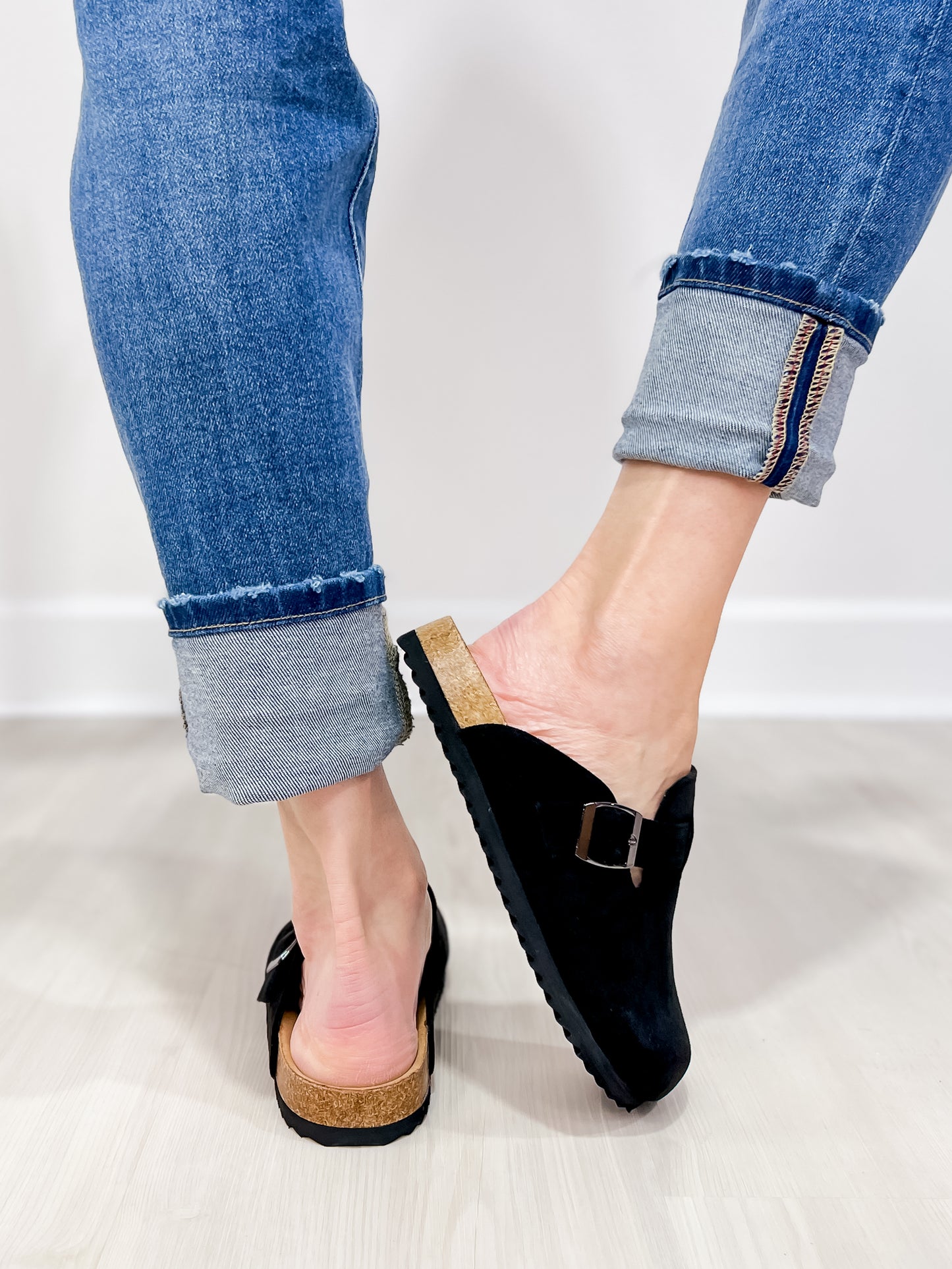 Corkys One For The Books Slip-On Clogs in Black Faux Suede