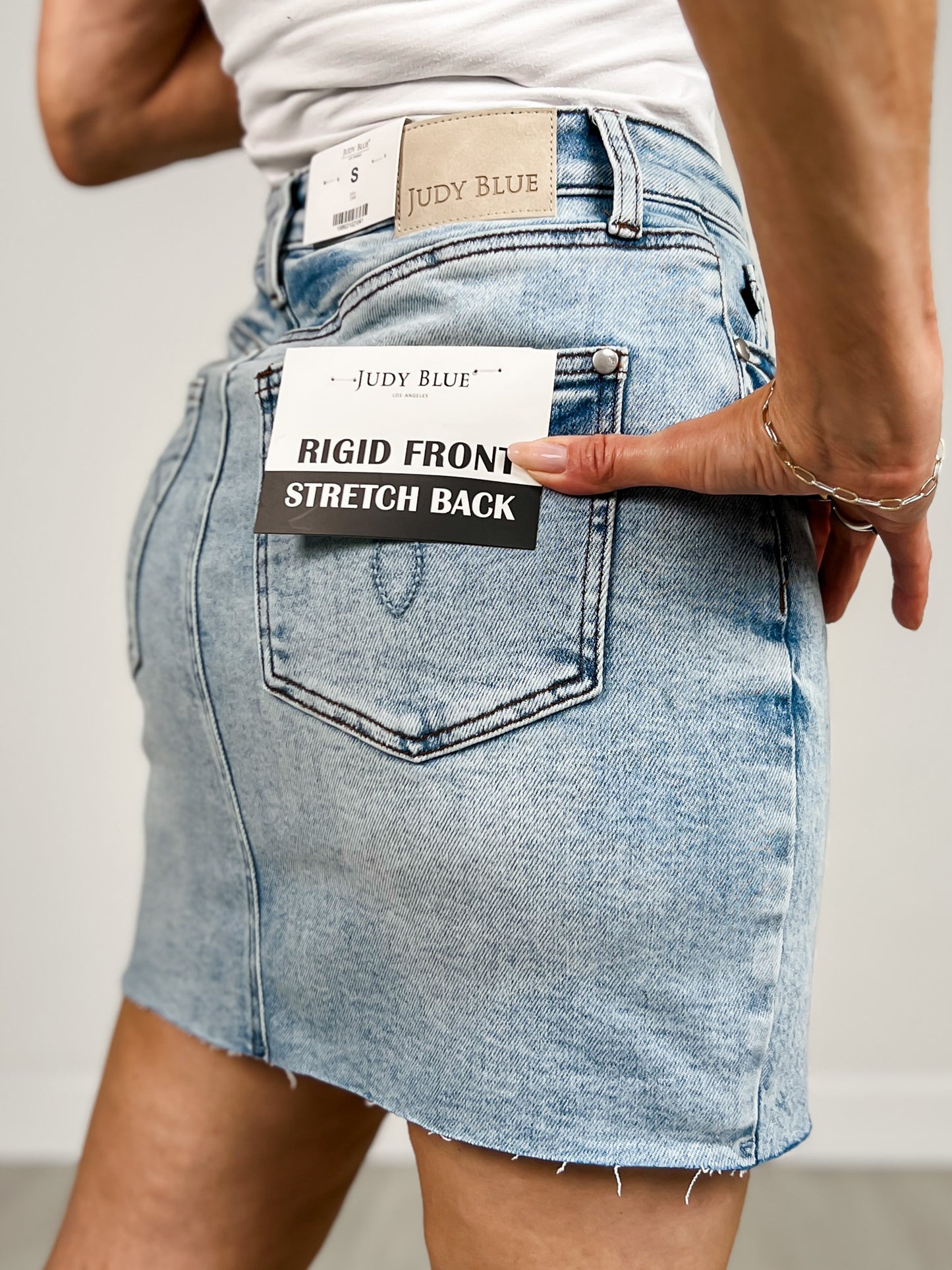 Judy Blue High-Waisted Rigid Magic Denim Skirt