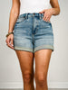 Judy Blue High-Waisted Tummy Control Slim Cuffed Short