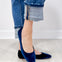 Corkys Over It Flats in Teal Velvet
