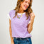 Cap Sleeve Stripe Contrast Trim Top - GRP C