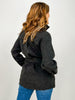 Button Down Wool Like Belted Shacket