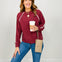 Cloudy Knit Piped Long Sleeve Top