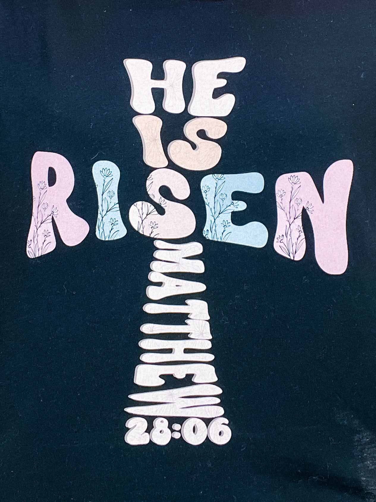 He is Risen Cross Graphic Tee