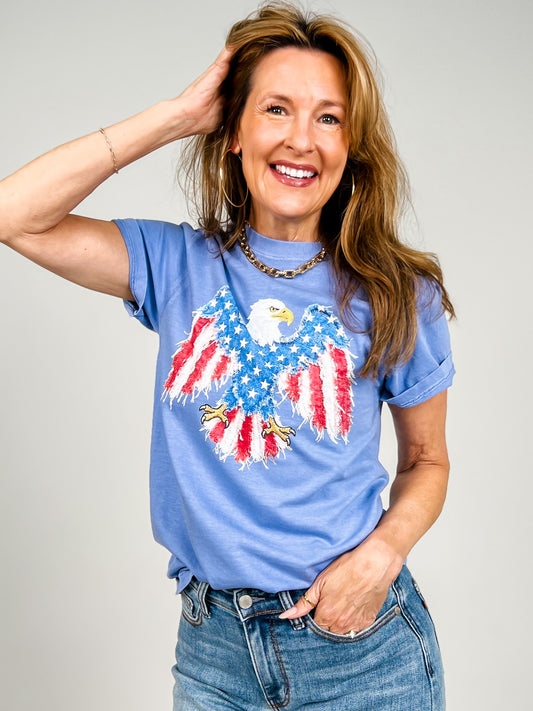 Quilted Eagle Graphic Tee