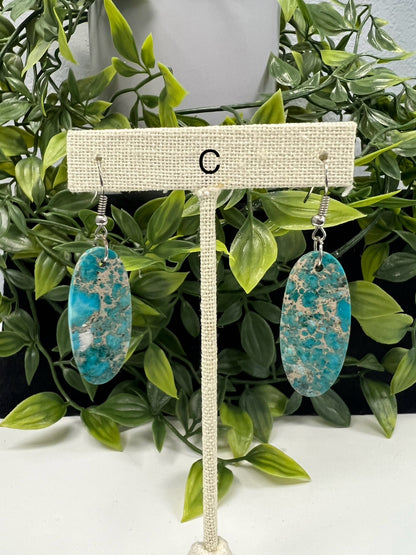 Blue Indigo Slab Earrings