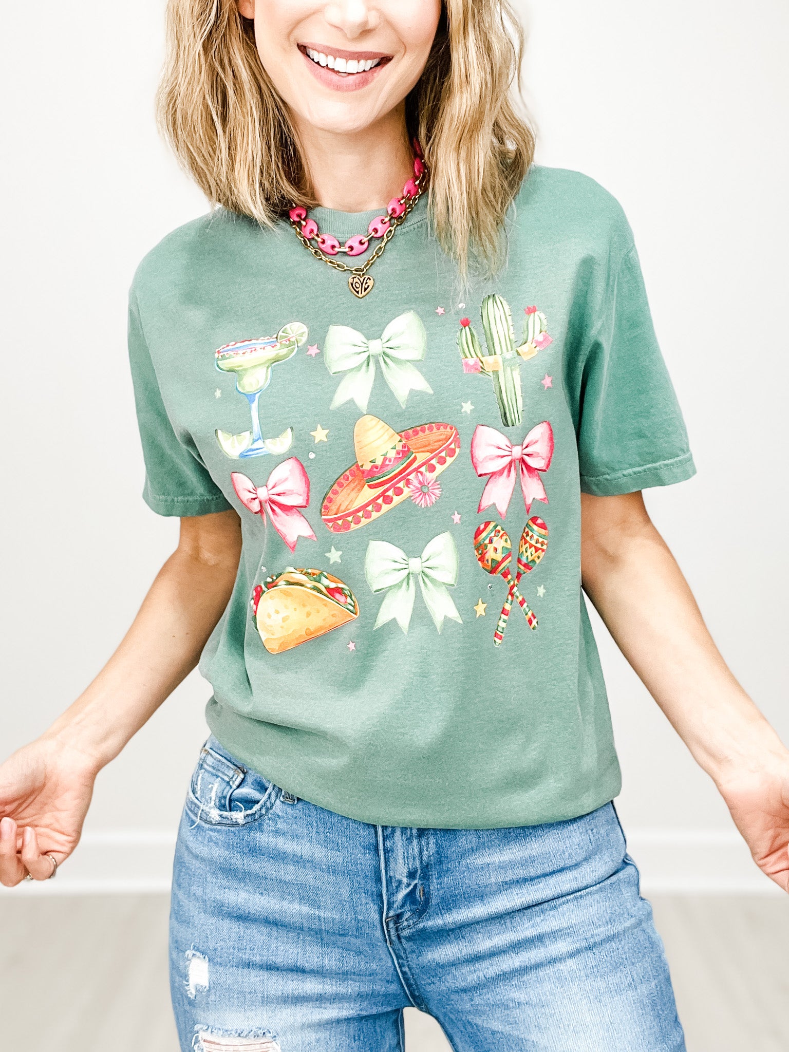 Coquette Cinco De Mayo Rhinestone Graphic Tee