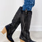Corkys Talk Is Cheap Western Boots in Washed Dark Blue Denim