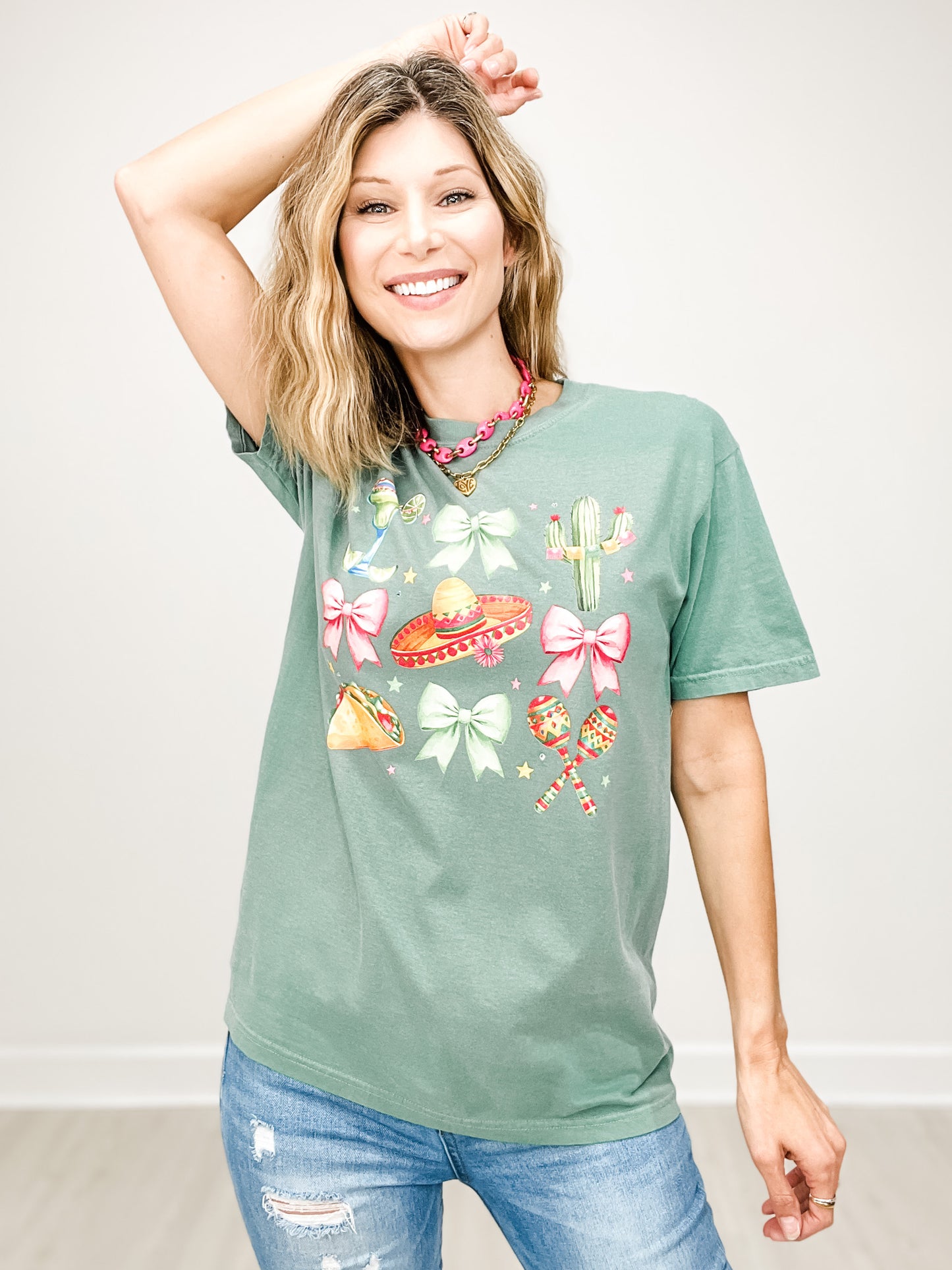 Coquette Cinco De Mayo Rhinestone Graphic Tee