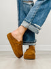 Corkys Holidaze Round Toe Mules in TOBACCO FAUX SUEDE