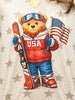 USA Winter Sports Bear Graphic Top