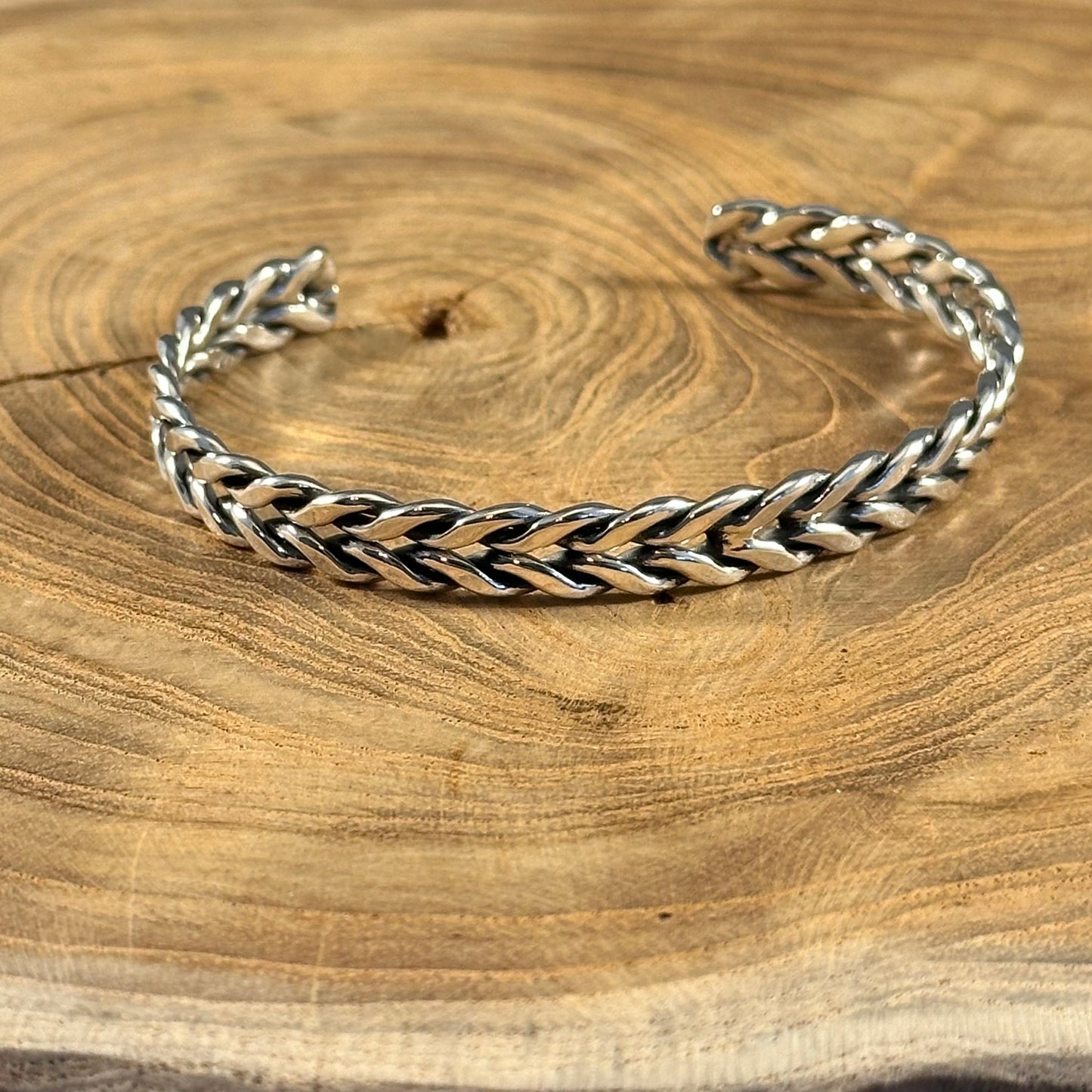 Heavy Oxidized Woven Rope Cuff