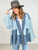 Long Sleeve Over Sized Vintage Wash Jacket
