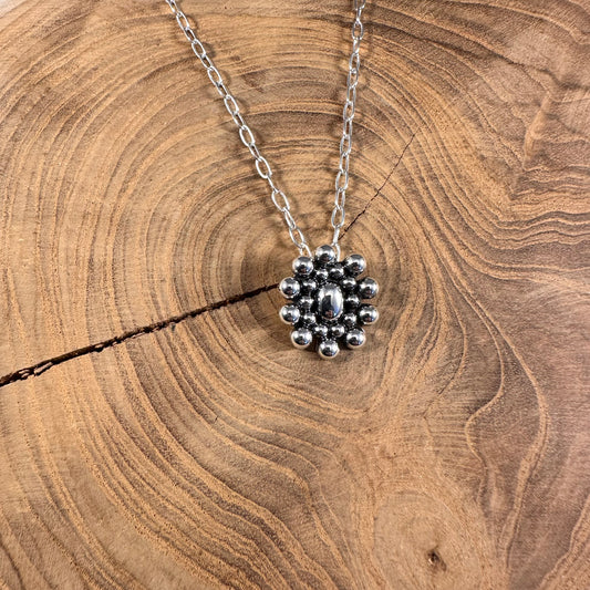 All Silver Multi Ball Necklace