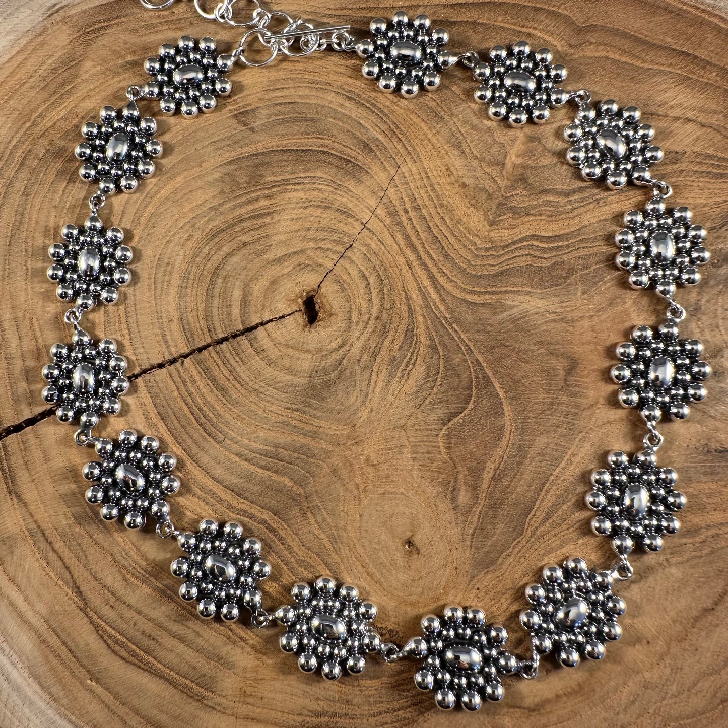 All Silver Multi Ball Necklace