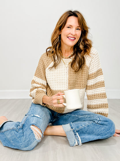 Color Block Knit Sweater