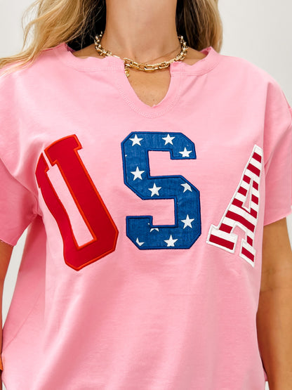USA Embroidery Logo French Terry Top