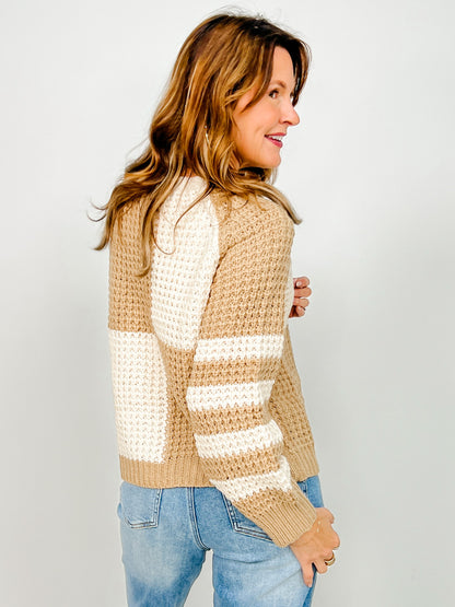 Color Block Knit Sweater