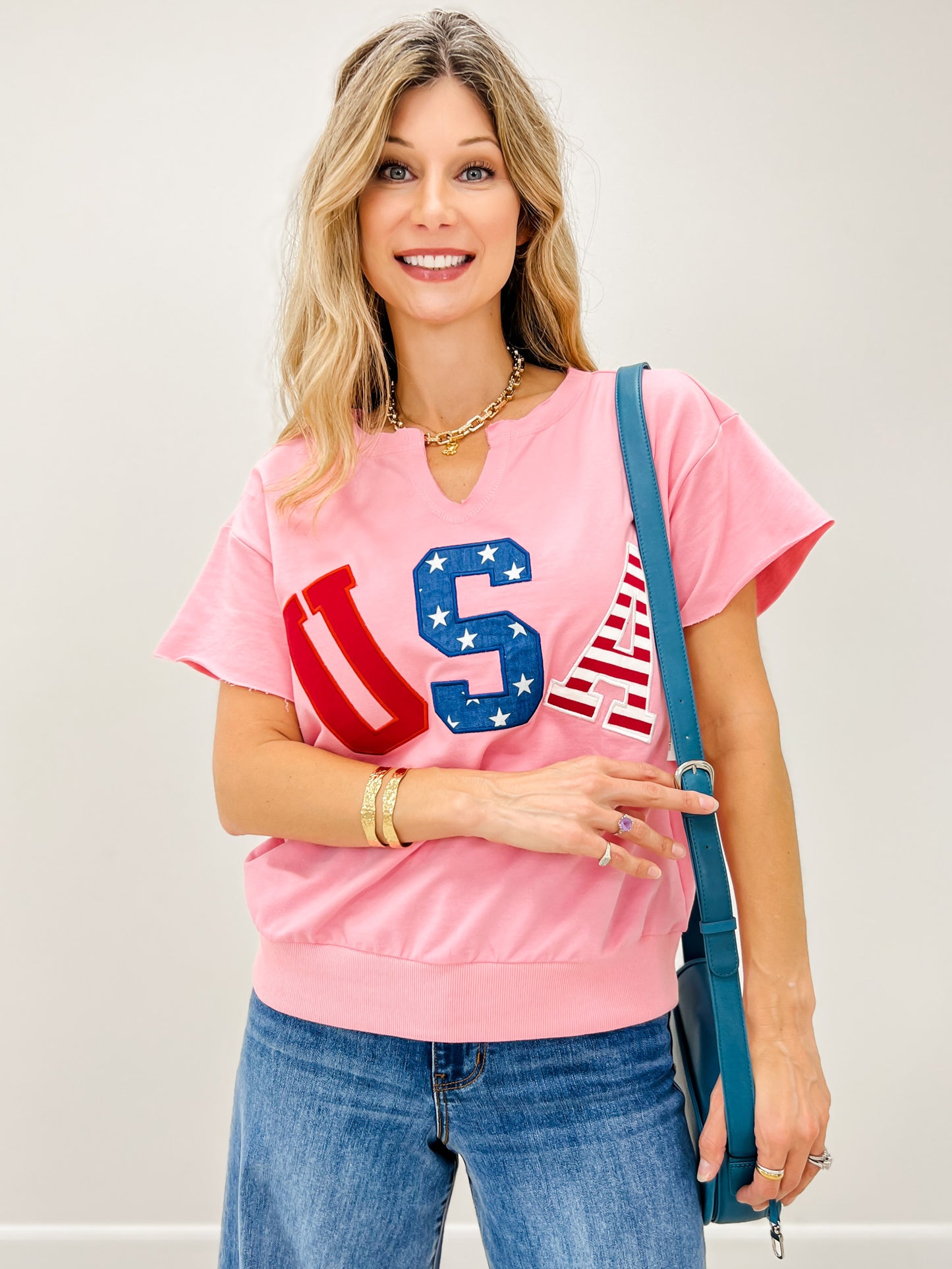 USA Embroidery Logo French Terry Top