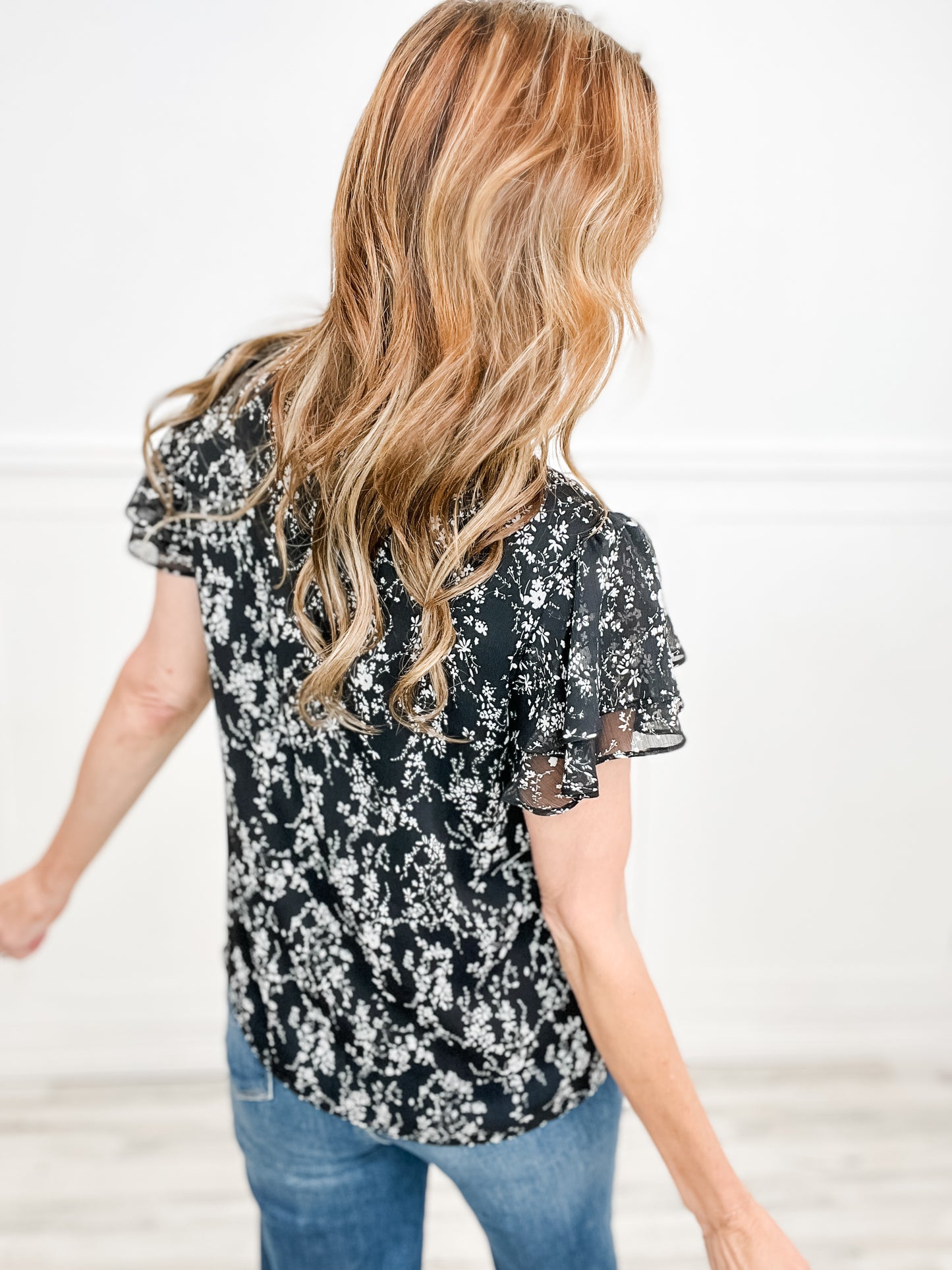 Be My Baby Floral Chiffon Top