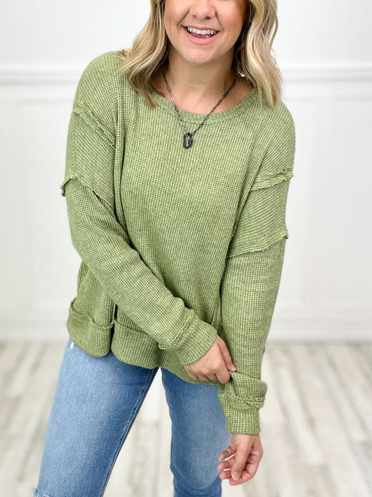 Cut Edge Detailed Cashmere Sweater Top