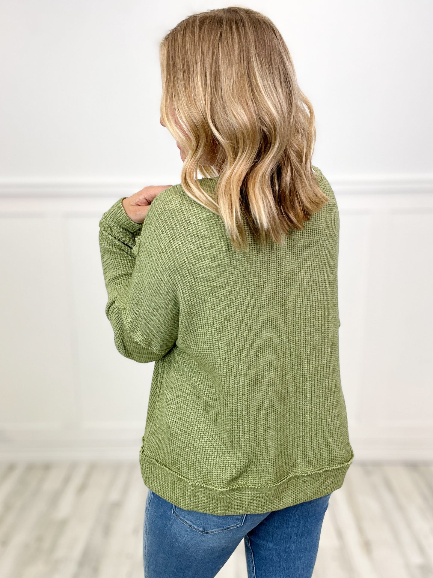 Cut Edge Detailed Cashmere Sweater Top