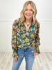 At Last Floral Chiffon Long Poet Sleeves Top