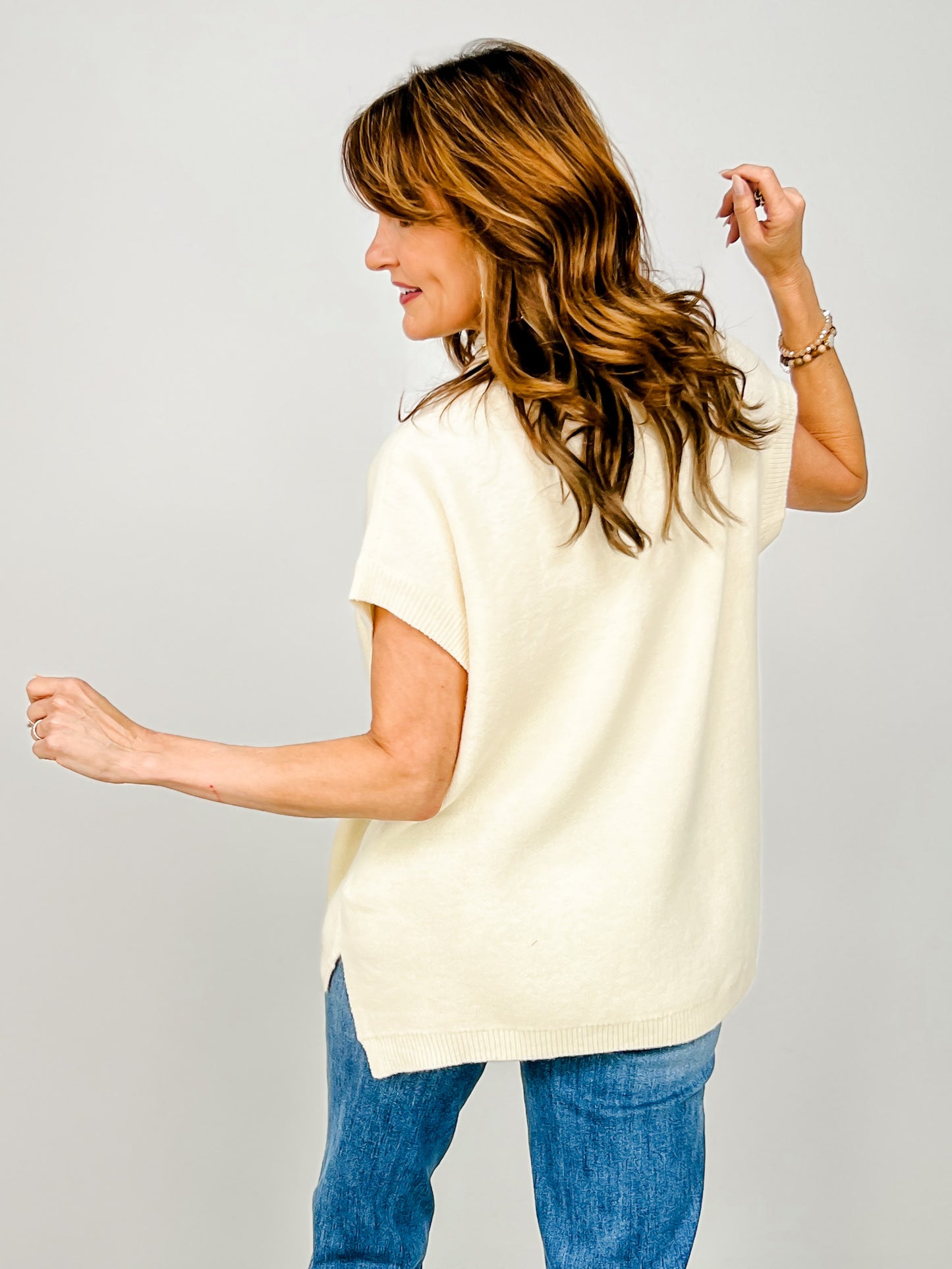 Sleeveless Knit Sweater Vest