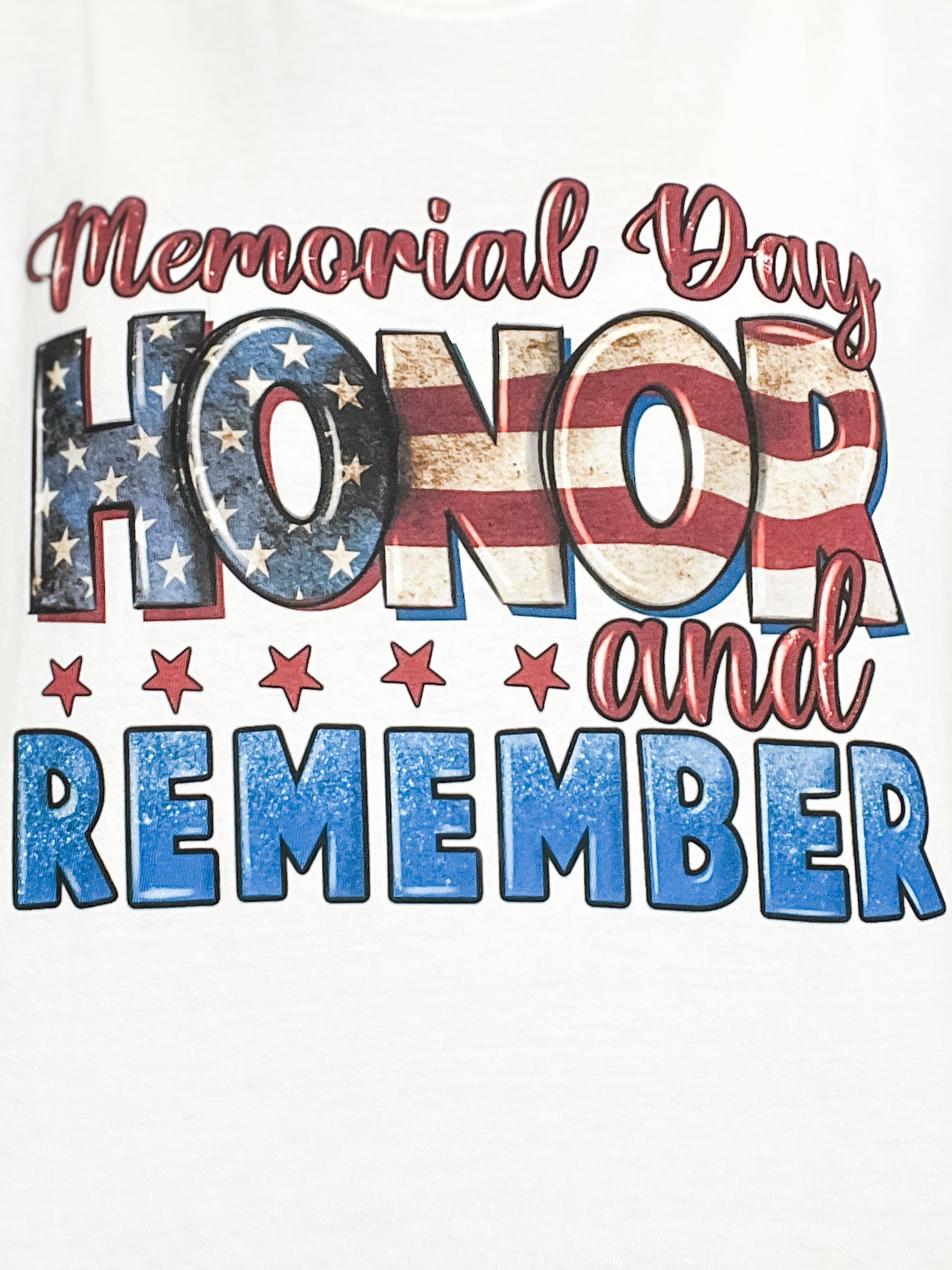 Memorial Day Honor and Remember Graphic Tee