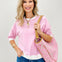 Striped Contrast Trim Rib Banded Top-Grp A