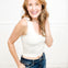 U-Neckline Seamless Cropped Tank Top
