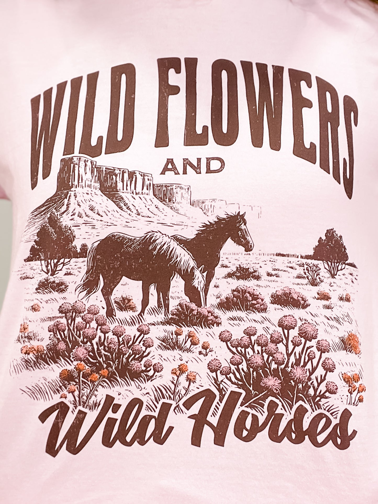 Wildflowers and Wild Horses Graphic Tee