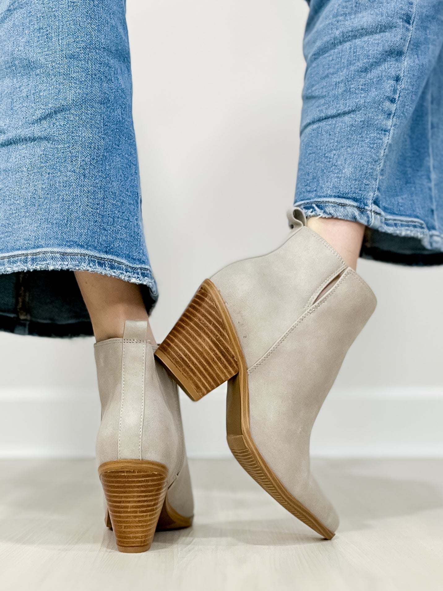 Corkys Gimme Sugar Booties in Light Grey Oil