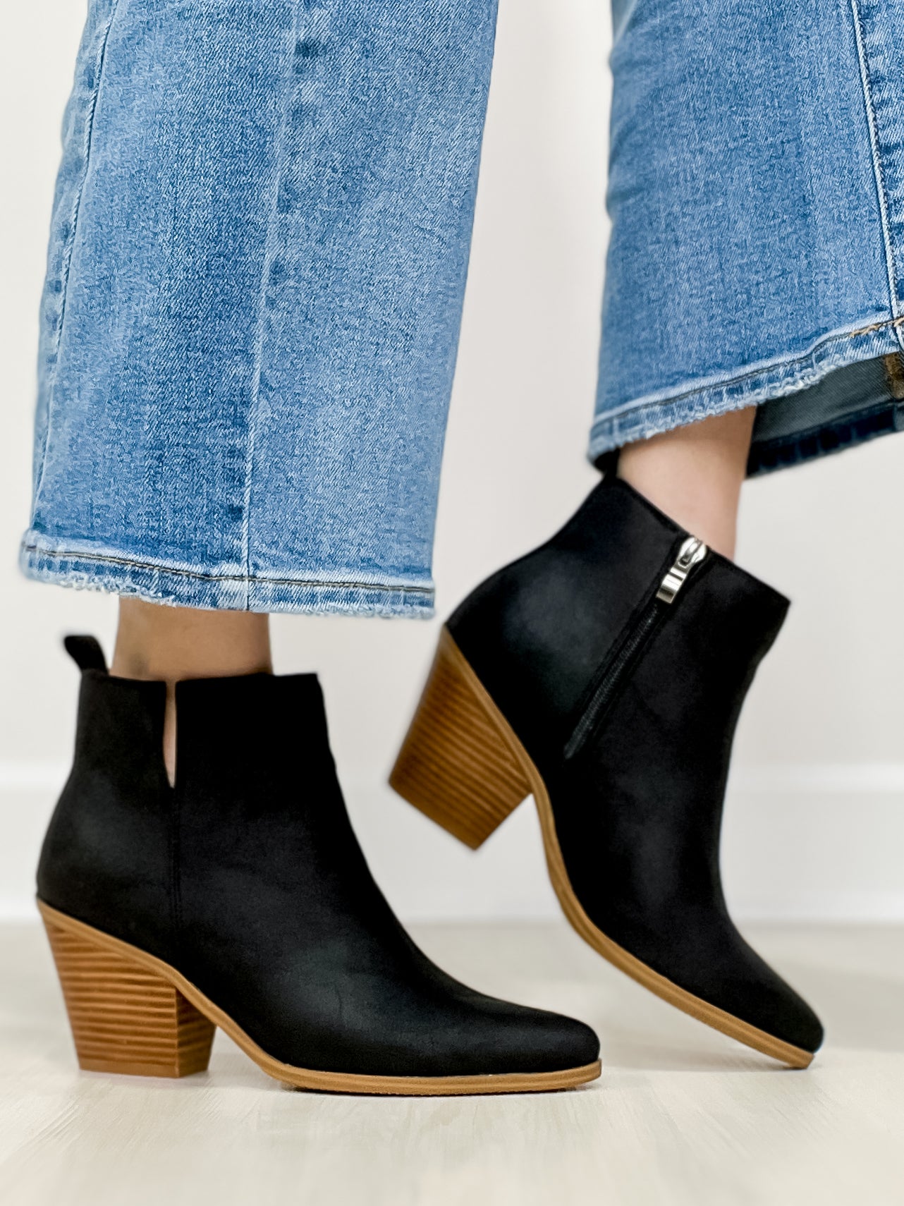 Corkys Gimme Sugar Booties in Black Oil PU