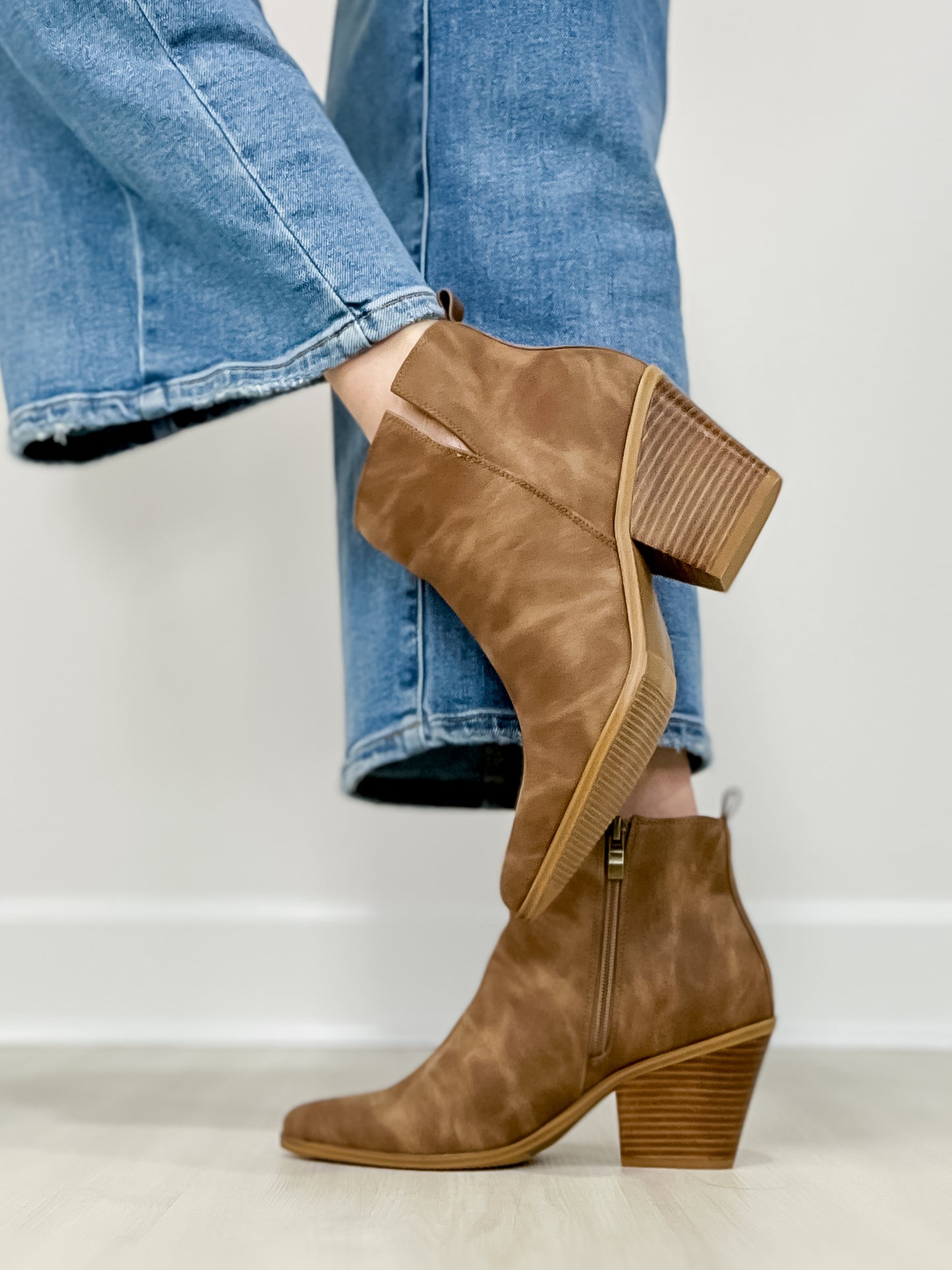 Corkys Gimme Sugar Booties in Tan Oil PU