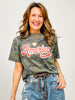 America Cropped Camo Graphic Tee