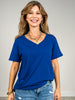 Cotton Short Sleeve Boyfriend V-Neck Tee