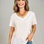 Cotton Short Sleeve Boyfriend V-Neck Tee