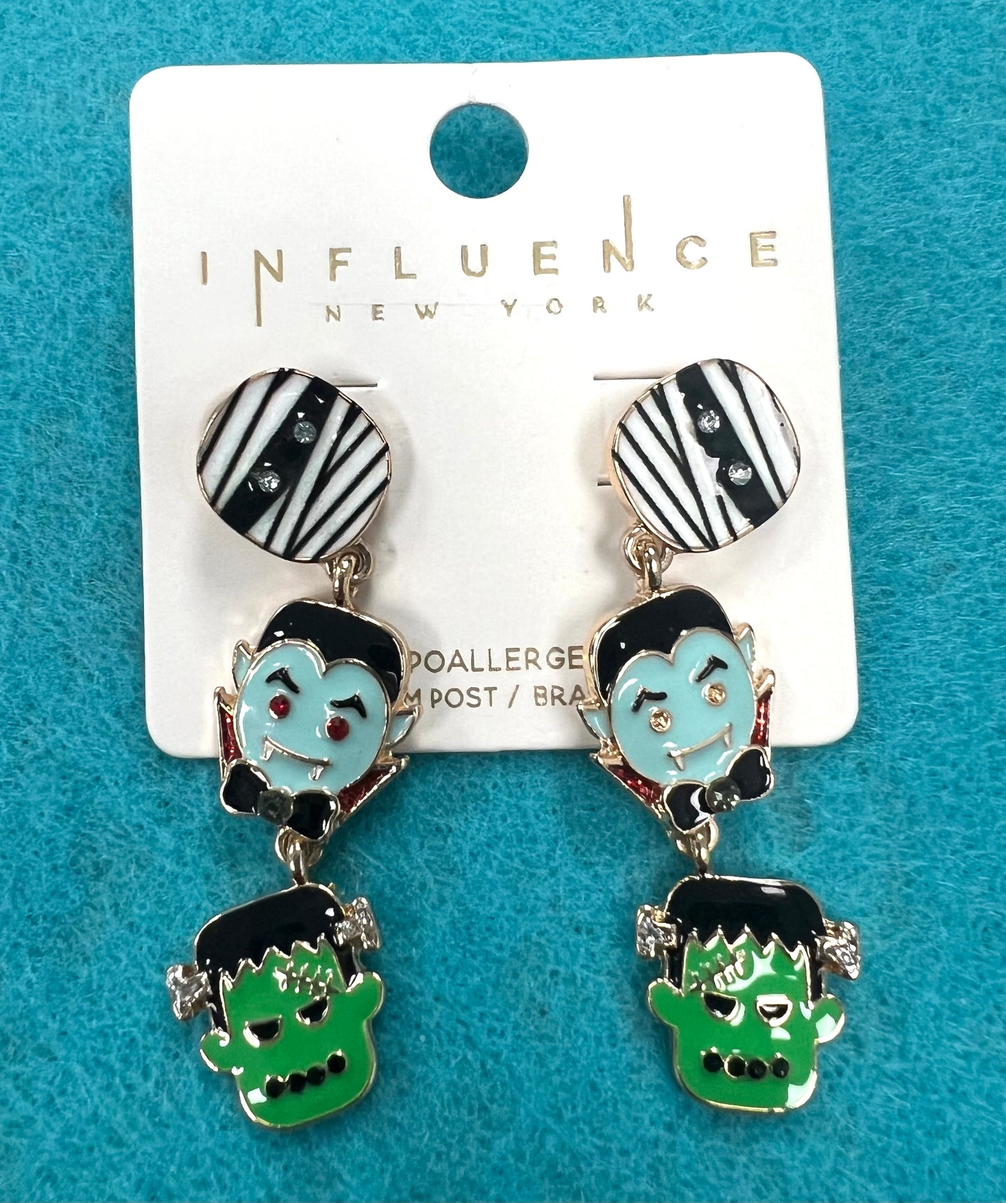 Faces of Halloween Post Earring