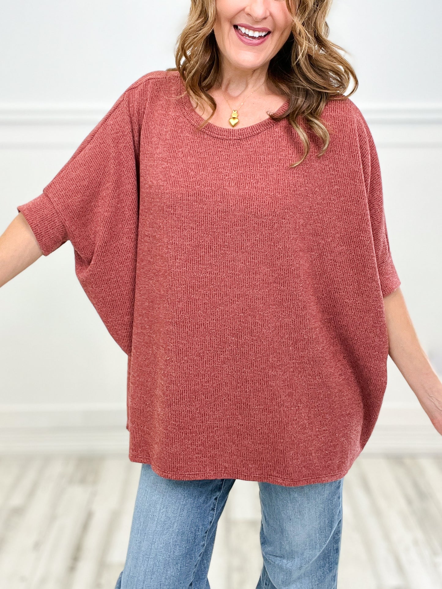 Dolman Sleeve Short Sleeve Top