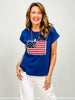 Short Sleeve American Flag Top