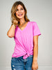 Cotton Short Sleeve Boyfriend V-Neck Tee