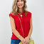Center Seam Sleeveless Sweater Top