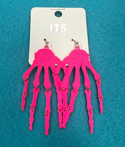 Dangly Skeleton Finger Earrings