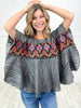 STRIPE OVERSIZE PONCHO TOP